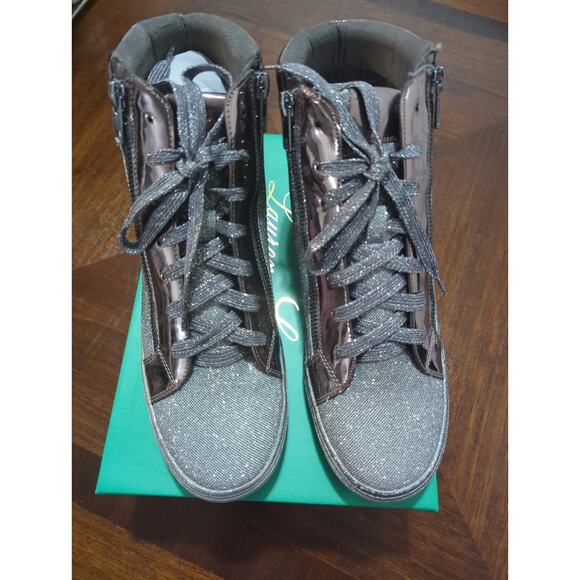 Lauren Lorraine Skippy (Pewter) Hightop Size 10 Shoe NIB - Picture 1 of 6